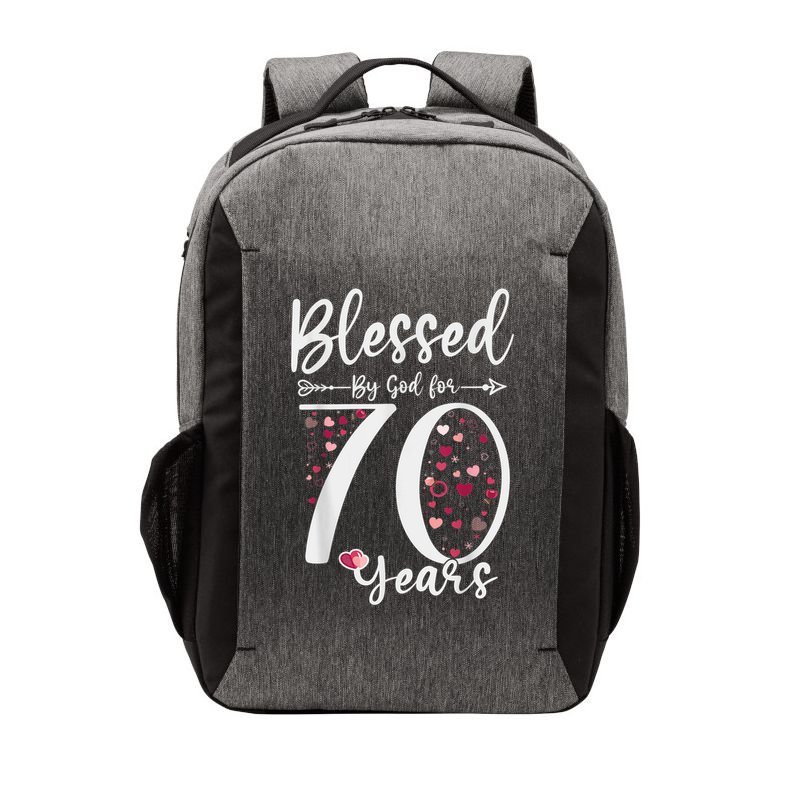 Blessed by God For 70 Years Old 70th Birthday Gift For Wo Vector Backpack