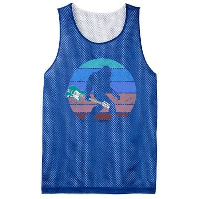 Bigfoot Bass Guitar Sasquatch Player Bassist Music Guitarist Gift Mesh Reversible Basketball Jersey Tank