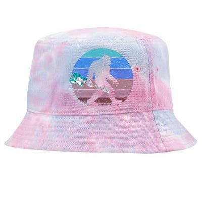 Bigfoot Bass Guitar Sasquatch Player Bassist Music Guitarist Gift Tie-Dyed Bucket Hat