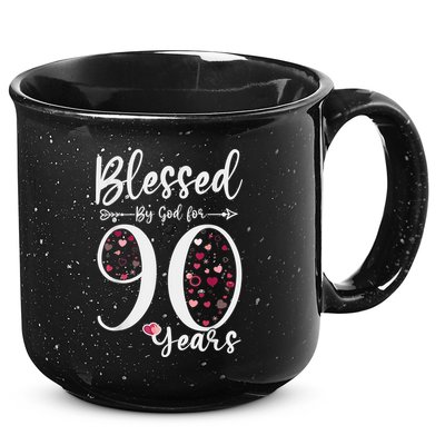 Blessed by God For 90 Years Old 90th Birthday Gift For Wo 15oz Campfire Ceramic Mug