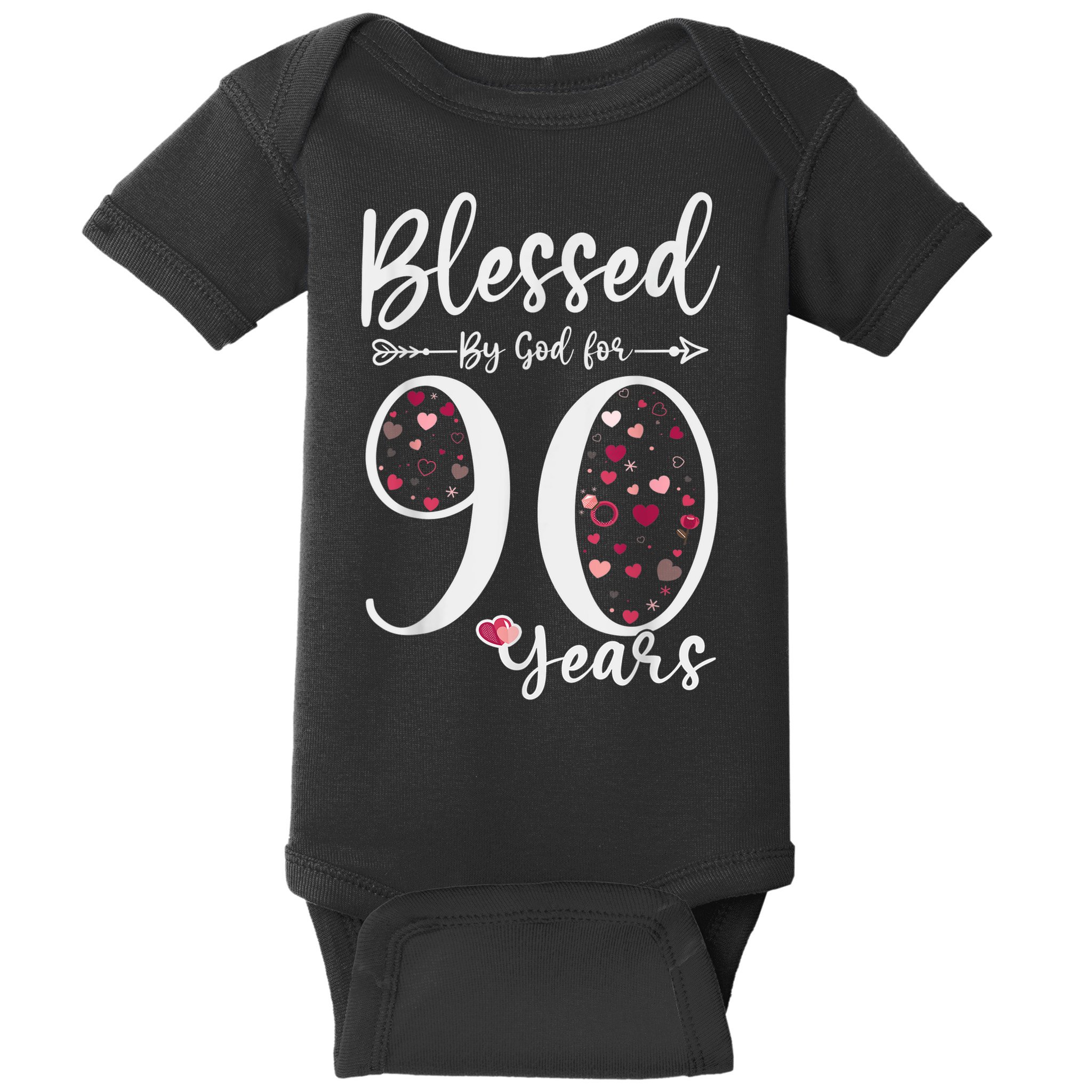 Blessed by God For 90 Years Old 90th Birthday Gift For Wo Baby Bodysuit