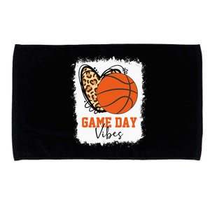 Bleached Basketball Game Day Vibes Mom Microfiber Hand Towel