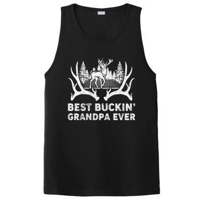 Best Buckin Grandpa Ever Deer Hunting Fathers Day Gift PosiCharge Competitor Tank