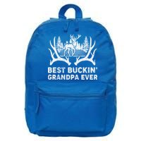 Best Buckin Grandpa Ever Deer Hunting Fathers Day Gift 16 in Basic Backpack