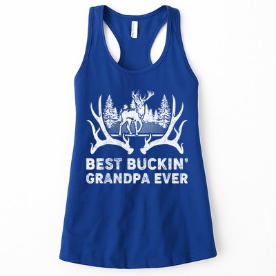 Best Buckin Grandpa Ever Deer Hunting Fathers Day Gift Womens Tank Top