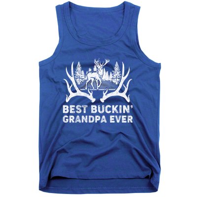 Best Buckin Grandpa Ever Deer Hunting Fathers Day Gift Tank Top