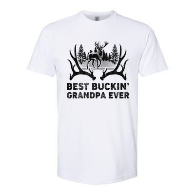 Best Buckin Grandpa Ever Deer Hunting Fathers Day Gift Softstyle CVC T-Shirt