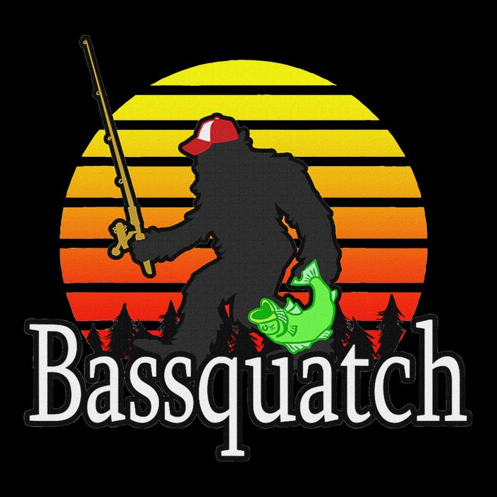 Bassquatch Bigfoot Gifts For Fishing Sasquatch Cooling Performance Crew T-Shirt