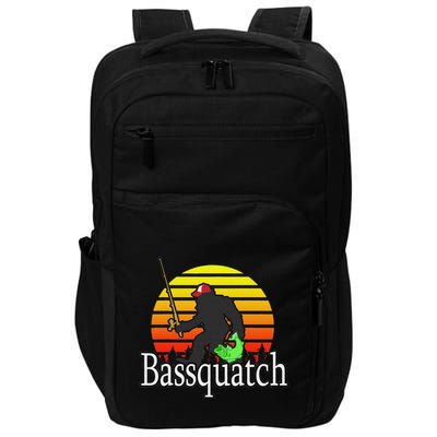 Bassquatch Bigfoot Gifts For Fishing Sasquatch Impact Tech Backpack