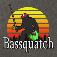 Bassquatch Bigfoot Gifts For Fishing Sasquatch Cotton Canvas Backpack