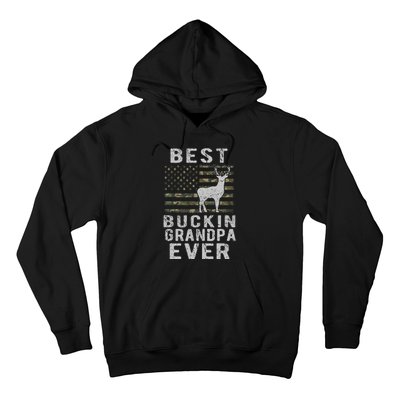 Best Bucking Grandpa Ever Camouflage US Flag Deer Hunting  Hoodie