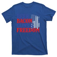 Beer Bacon Gun Freedom American Flag Usa Country Gift T-Shirt