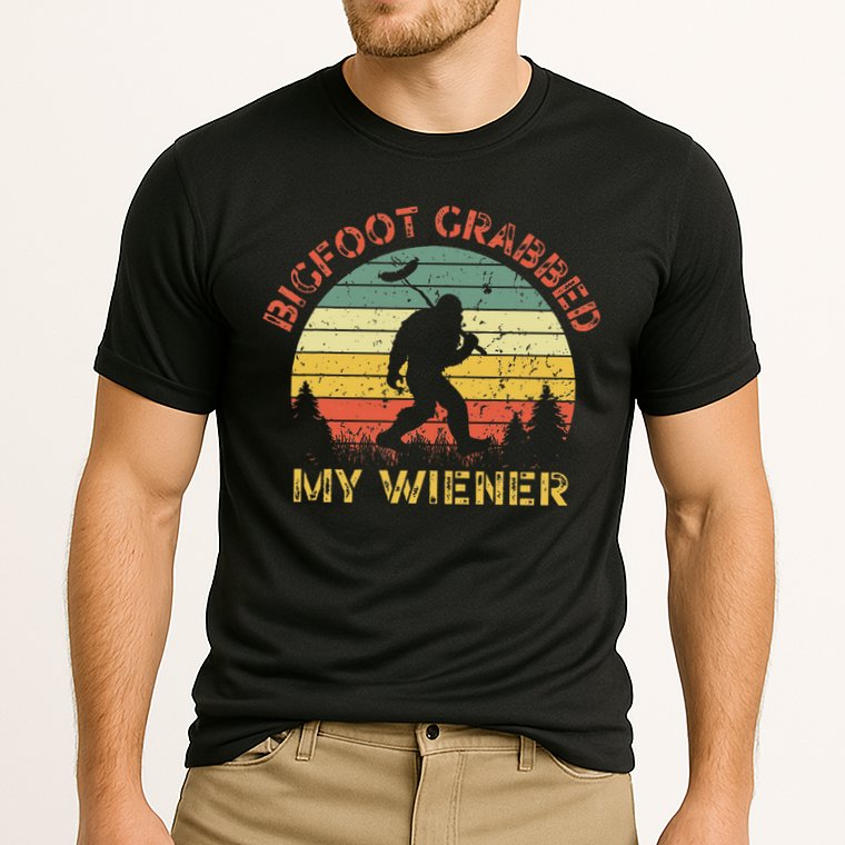 Bigfoot Bigfoot Grabbed My Wiener Design Cooling Performance Crew T-Shirt