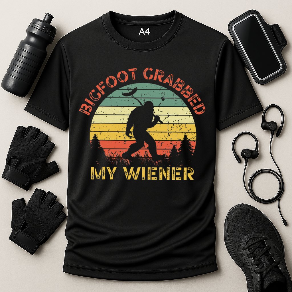 Bigfoot Bigfoot Grabbed My Wiener Design Cooling Performance Crew T-Shirt