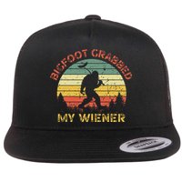 Bigfoot Bigfoot Grabbed My Wiener Design Flat Bill Trucker Hat