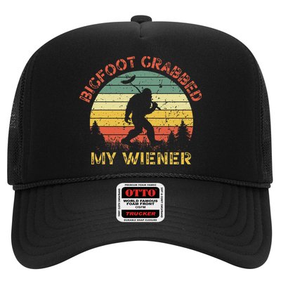 Bigfoot Bigfoot Grabbed My Wiener Design Trucker Hat