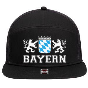 Bayern Bavaria German Munich Oktoberfest Germany 7 Panel Mesh Trucker Snapback Hat