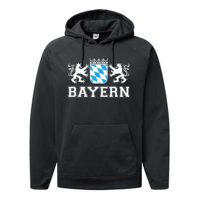 Bayern Bavaria German Munich Oktoberfest Germany Performance Fleece Hoodie