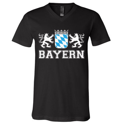 Bayern Bavaria German Munich Oktoberfest Germany V-Neck T-Shirt