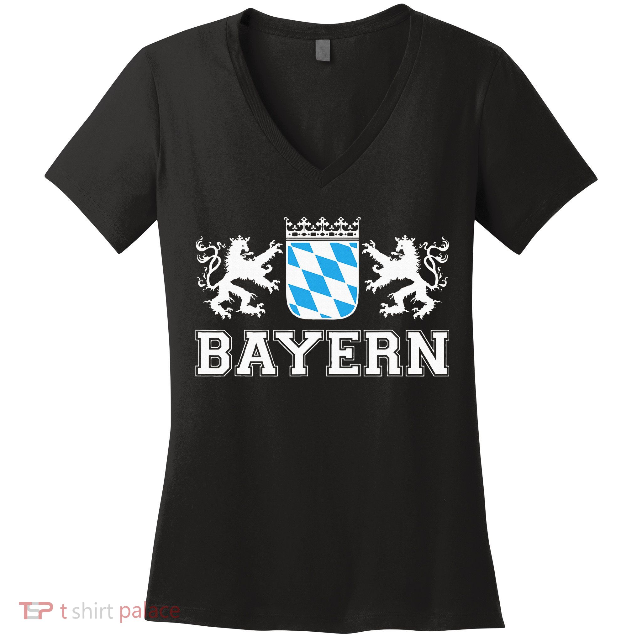 Bayern Bavaria German Munich Oktoberfest Germany Women's V-Neck T-Shirt
