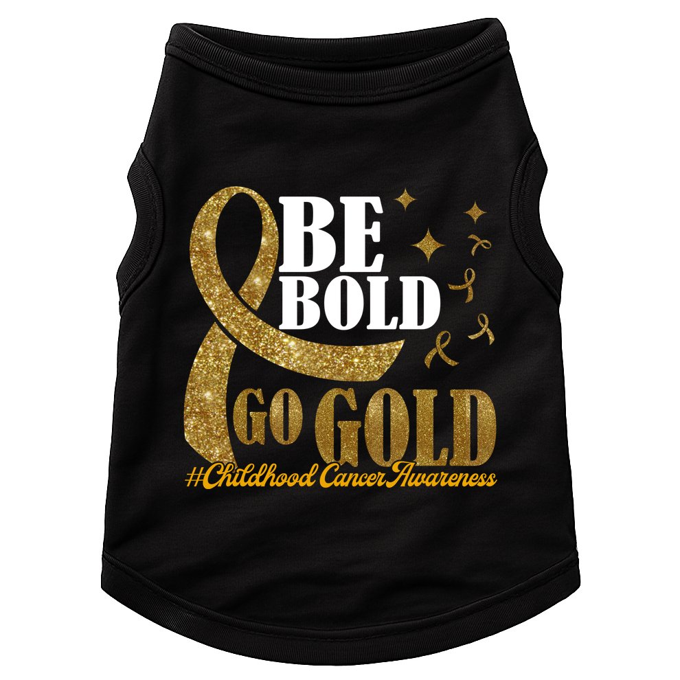 Be Bold Go Gold Childhood Cancer Awareness Doggie Tank