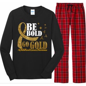 Be Bold Go Gold Childhood Cancer Awareness Long Sleeve Pajama Set