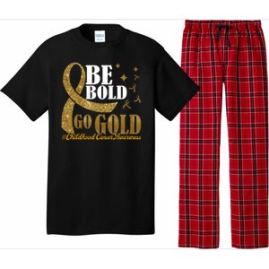 Be Bold Go Gold Childhood Cancer Awareness Pajama Set