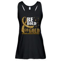 Be Bold Go Gold Childhood Cancer Awareness Ladies Essential Flowy Tank