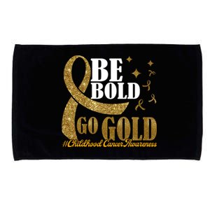 Be Bold Go Gold Childhood Cancer Awareness Microfiber Hand Towel