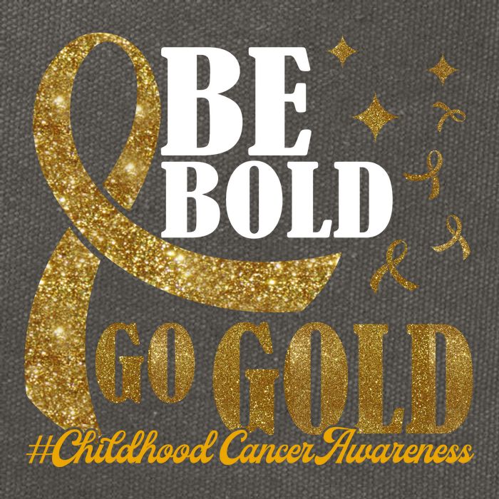 Be Bold Go Gold Childhood Cancer Awareness Cotton Canvas Backpack