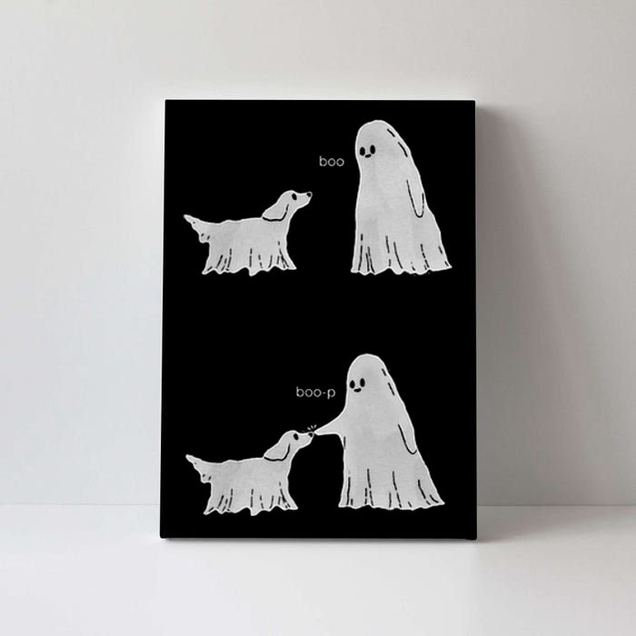 Boo Boop Ghost Dog Halloween Canvas