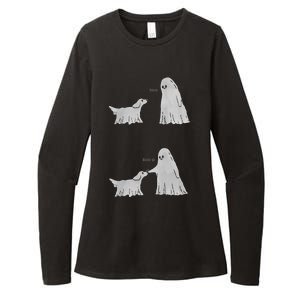 Boo Boop Ghost Dog Halloween Womens CVC Long Sleeve Shirt