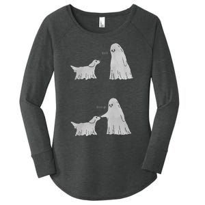 Boo Boop Ghost Dog Halloween Women's Perfect Tri Tunic Long Sleeve Shirt