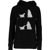 Boo Boop Ghost Dog Halloween Womens Funnel Neck Pullover Hood