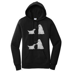 Boo Boop Ghost Dog Halloween Women's Pullover Hoodie