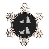 Boo Boop Ghost Dog Halloween Metallic Star Ornament