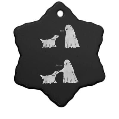 Boo Boop Ghost Dog Halloween Ceramic Star Ornament