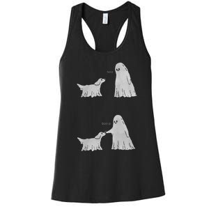 Boo Boop Ghost Dog Halloween Women's Racerback Tank