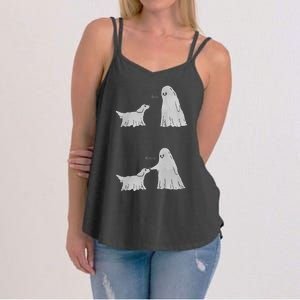 Boo Boop Ghost Dog Halloween Women's Strappy Tank