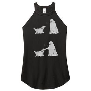 Boo Boop Ghost Dog Halloween Women's Perfect Tri Rocker Tank