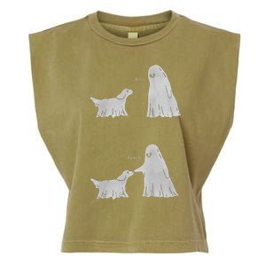 Boo Boop Ghost Dog Halloween Garment-Dyed Women's Muscle Tee