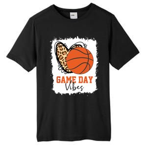 Bleached Basketball Game Day Vibes Basketball Mom Game Day Tall Fusion ChromaSoft Performance T-Shirt