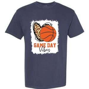 Bleached Basketball Game Day Vibes Basketball Mom Game Day Garment-Dyed Heavyweight T-Shirt