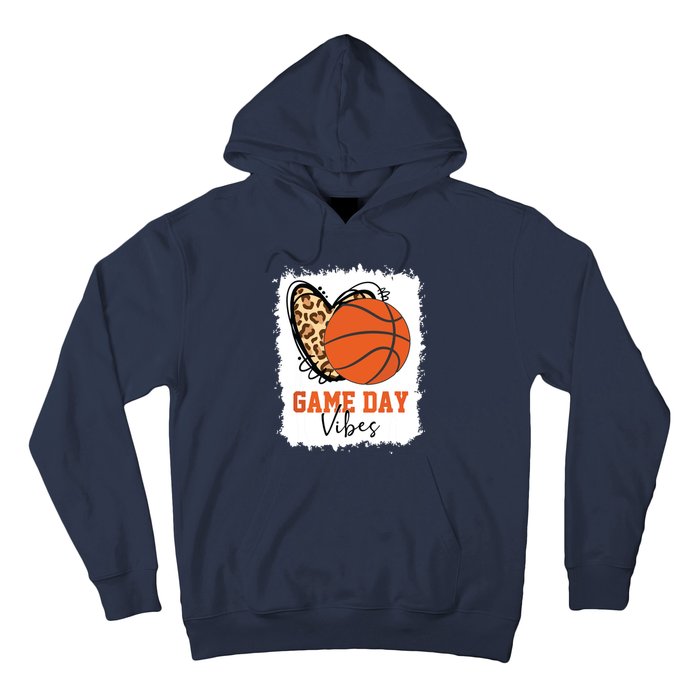 Bleached Basketball Game Day Vibes Basketball Mom Game Day Hoodie