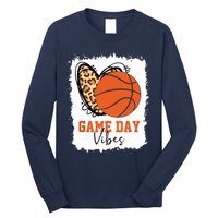 Bleached Basketball Game Day Vibes Basketball Mom Game Day Long Sleeve Shirt