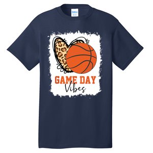 Bleached Basketball Game Day Vibes Basketball Mom Game Day Tall T-Shirt