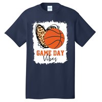 Bleached Basketball Game Day Vibes Basketball Mom Game Day Tall T-Shirt