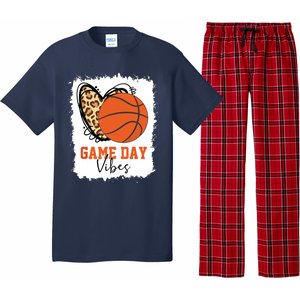 Bleached Basketball Game Day Vibes Basketball Mom Game Day Pajama Set