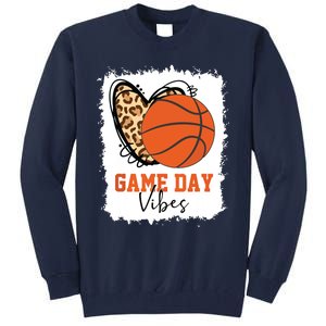 Bleached Basketball Game Day Vibes Basketball Mom Game Day Tall Sweatshirt