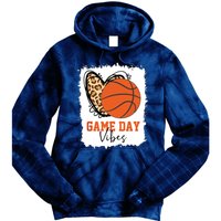 Bleached Basketball Game Day Vibes Basketball Mom Game Day Tie Dye Hoodie